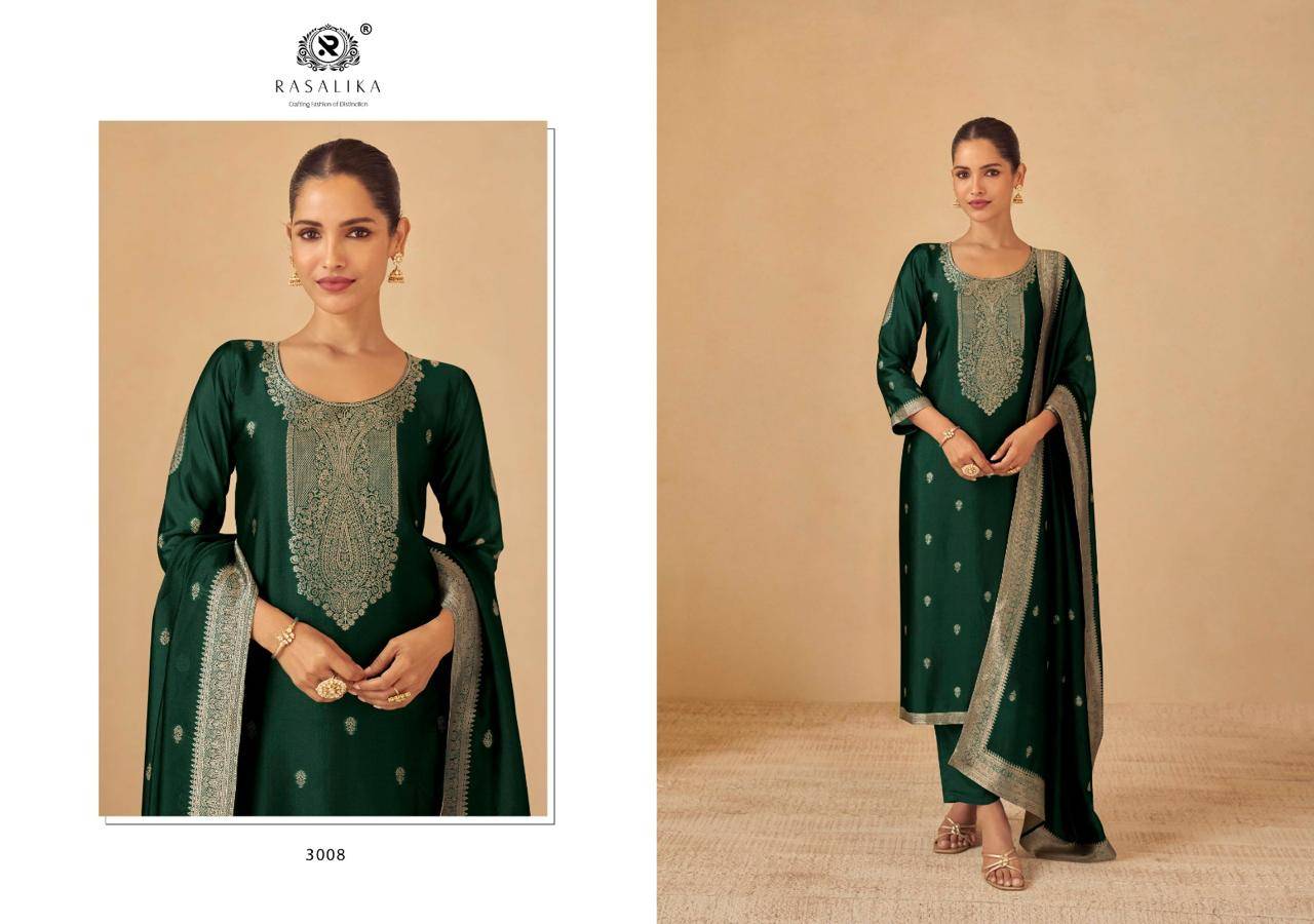 MUMTAZ By RASALIKA 3004 To 3008 Series Beautiful Fancy Colorful Stylish Party Wear & Occasional Wear VISCOSE SILK Dresses At Wholesale Price